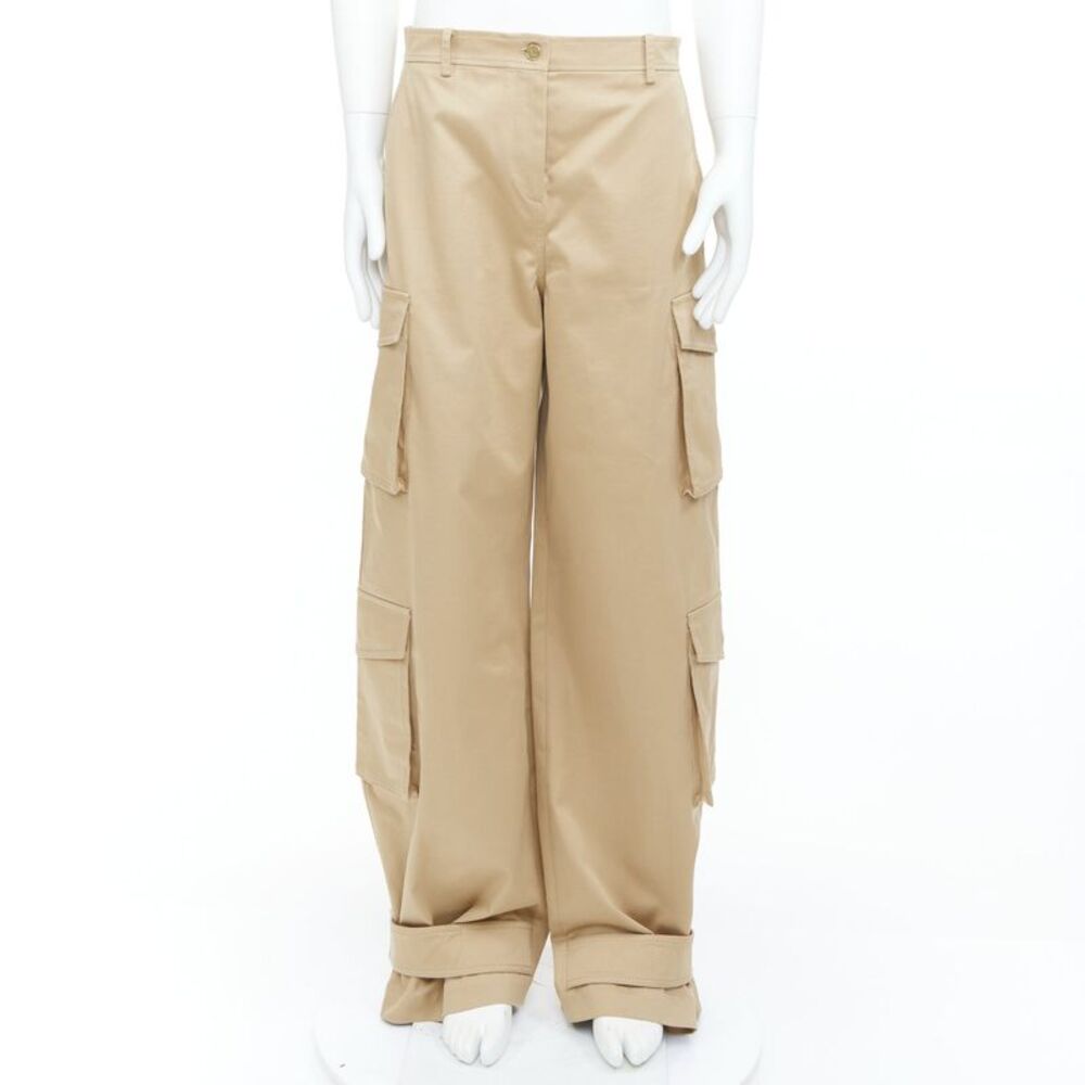 Valentino 2023 Brown Gabardine Cargo Pants